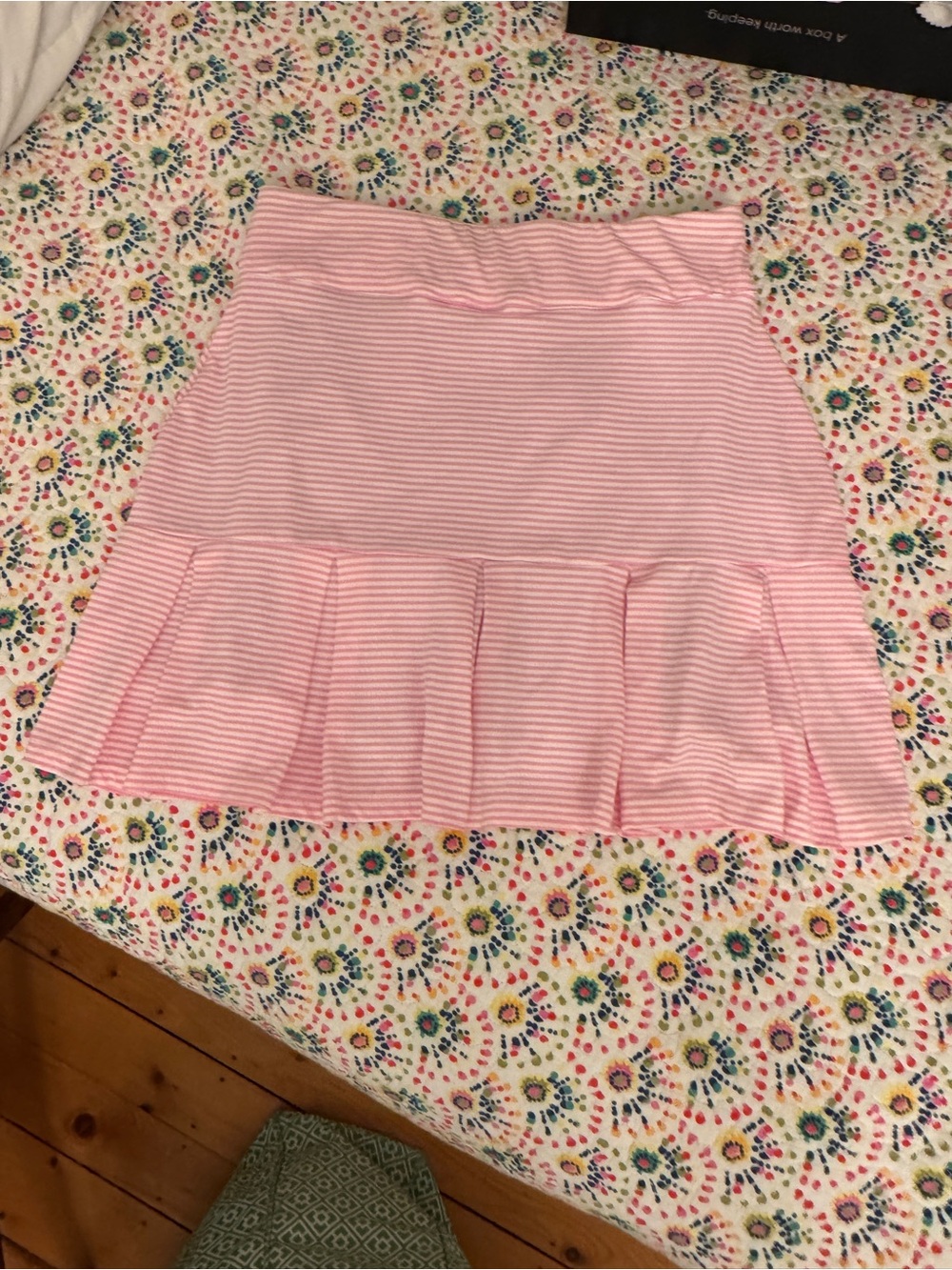 Emerald 18 Light Pink Striped Skirt for golf, tennis or pickle